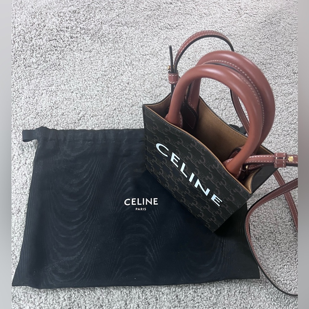 Celine Brown vertical Mini Tote Bag